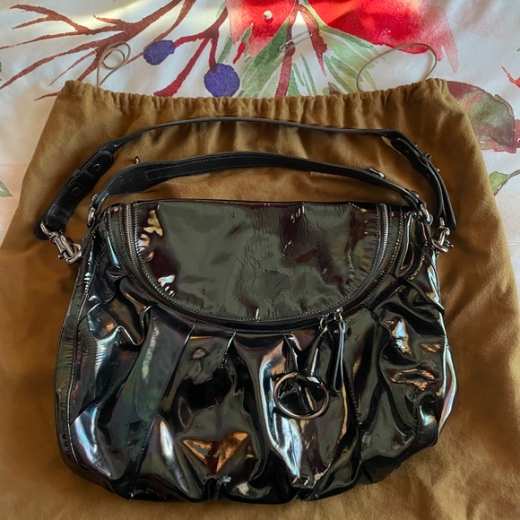 Gucci Iridescent Patent Leather Icon Bit Shoulder Bag - Picture 7 of 8